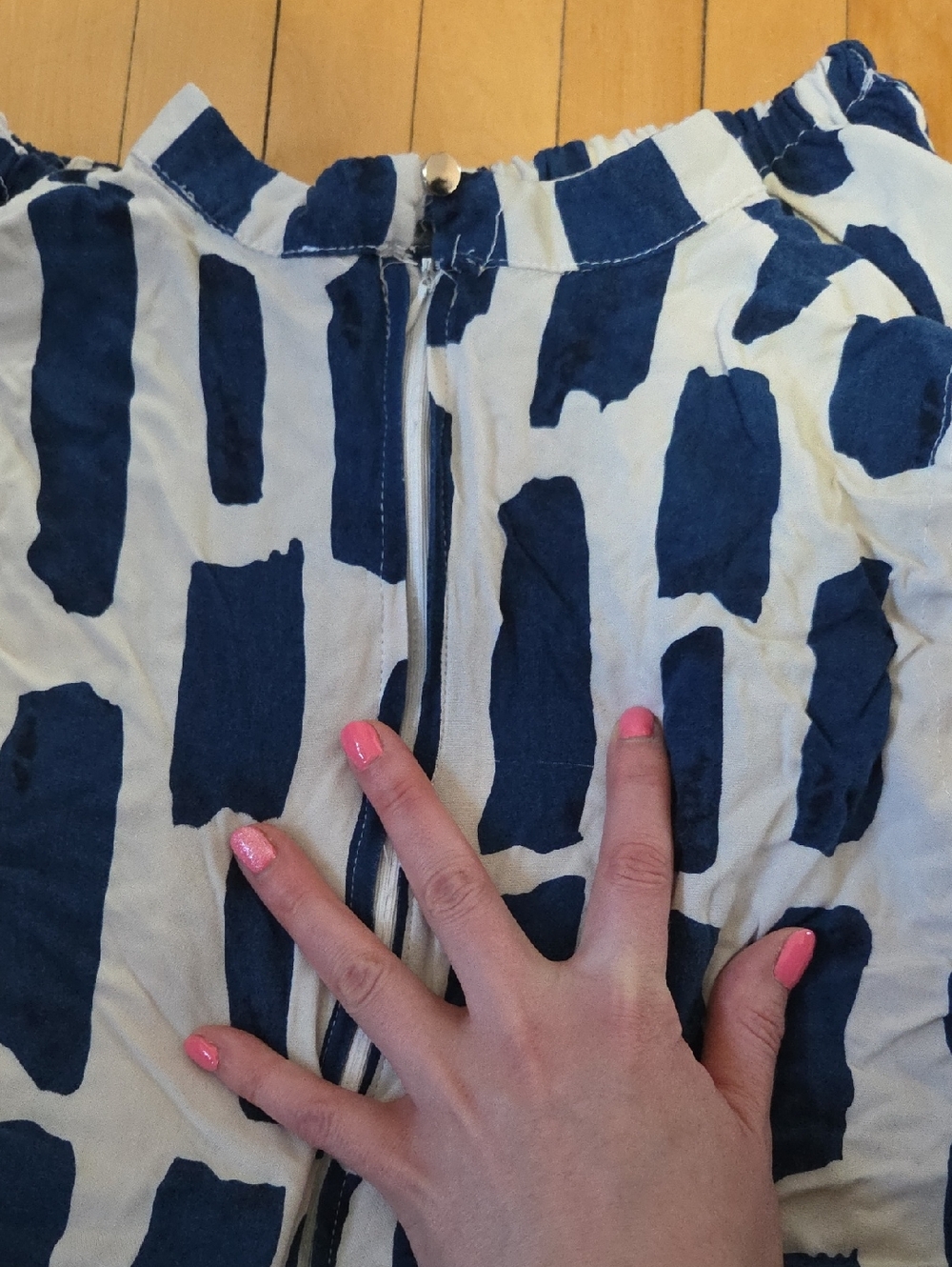Curated Chaos By Chan - Navy and White Printed Set - Picture 3 of 4